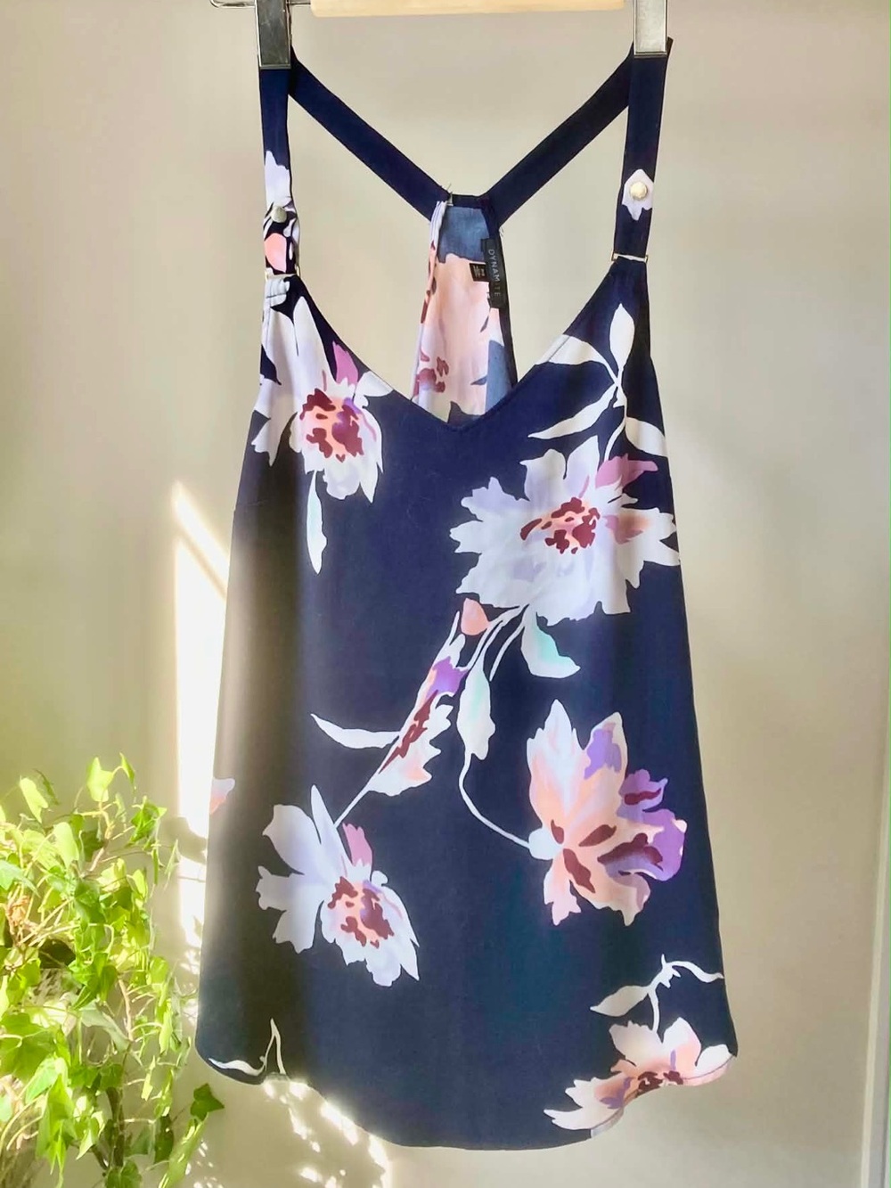 Dynamite Navy Floral Racerback Cami - Picture 2 of 2